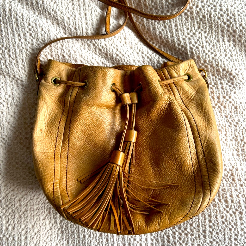 Classic J.Crew Leather Bucket Bag